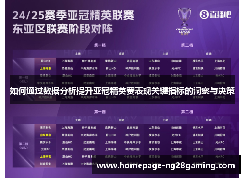 如何通过数据分析提升亚冠精英赛表现关键指标的洞察与决策